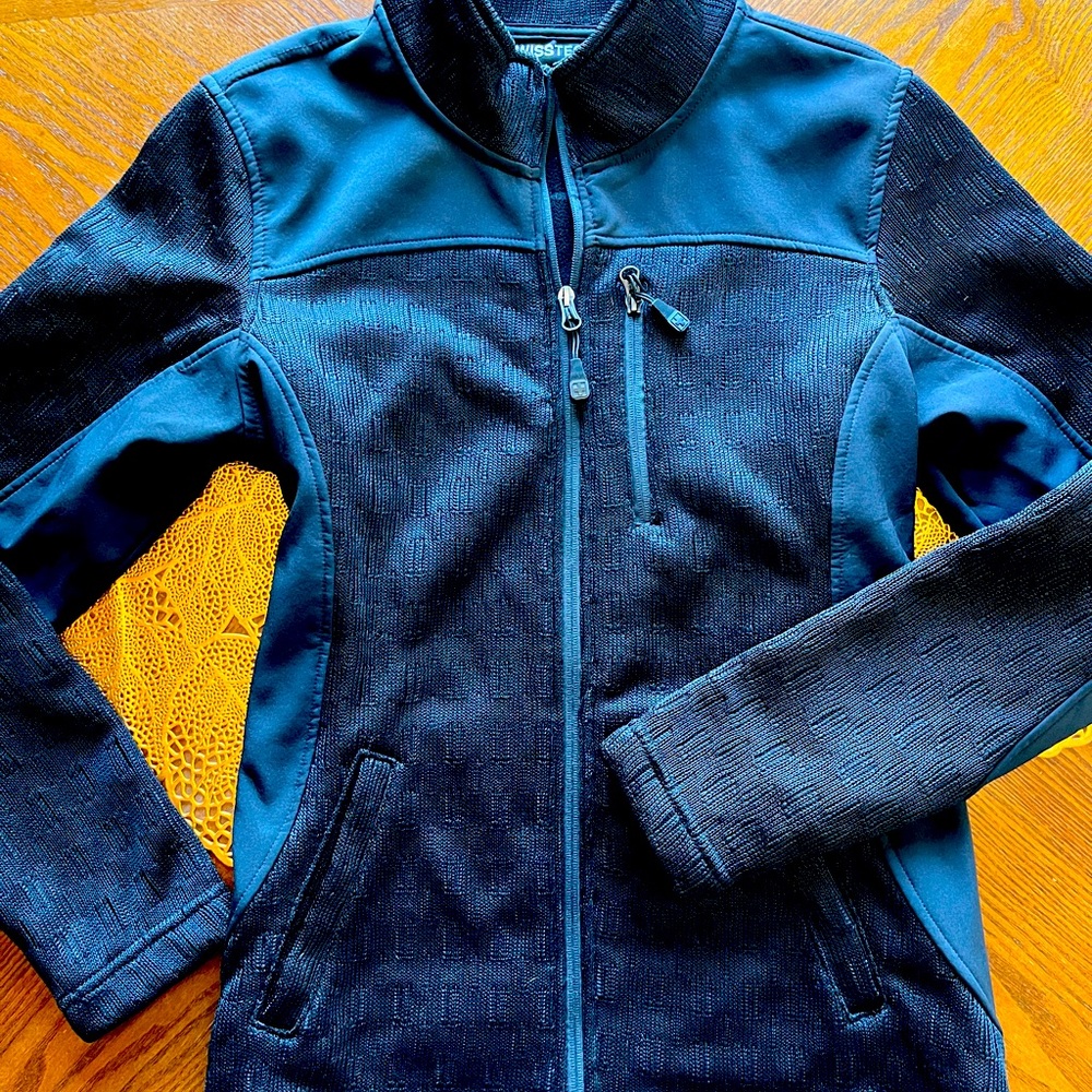 Black Swiss Tech Lightweight Jacket - Size S.